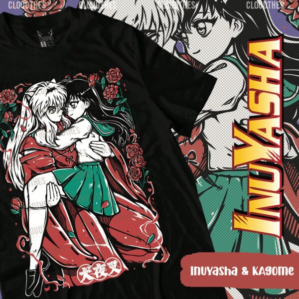 ☁️ INUYASHA Y KAGOME - ALGODÓN