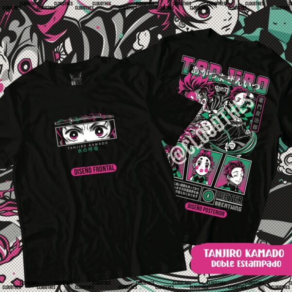 🔥 TANJIRO KAMADO Doble Estampado - ALGODÓN