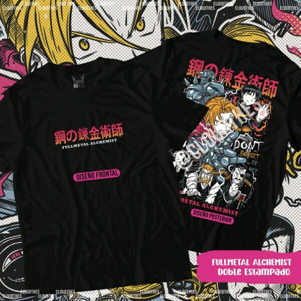🔥 FULL METAL ALCHEMIST Doble Estampado - ALGODÓN