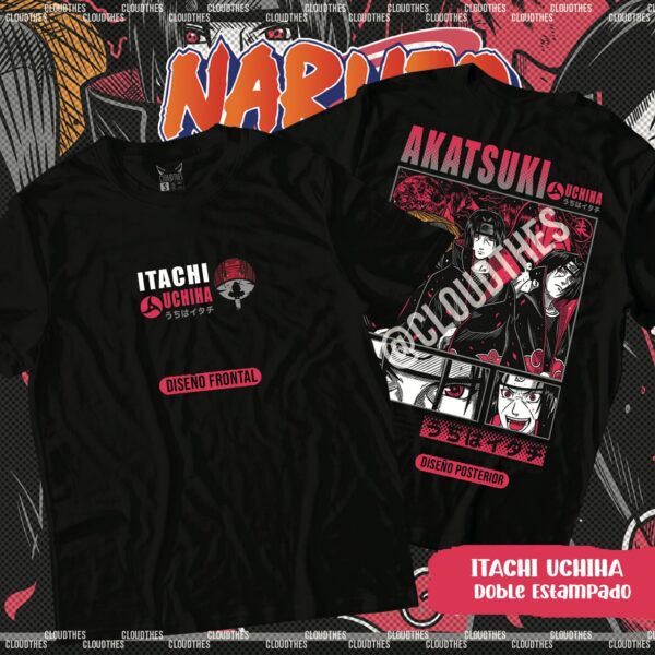 🔥 ITACHI UCHIHA  DOBLE ESTAMPADO - ALGODÓN