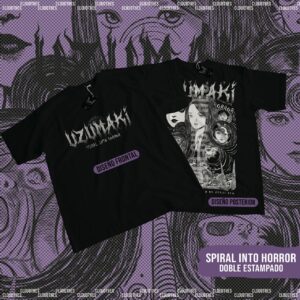 🔥 SPIRAL INTO HORROR DOBLE ESTAMPADO - ALGODÓN