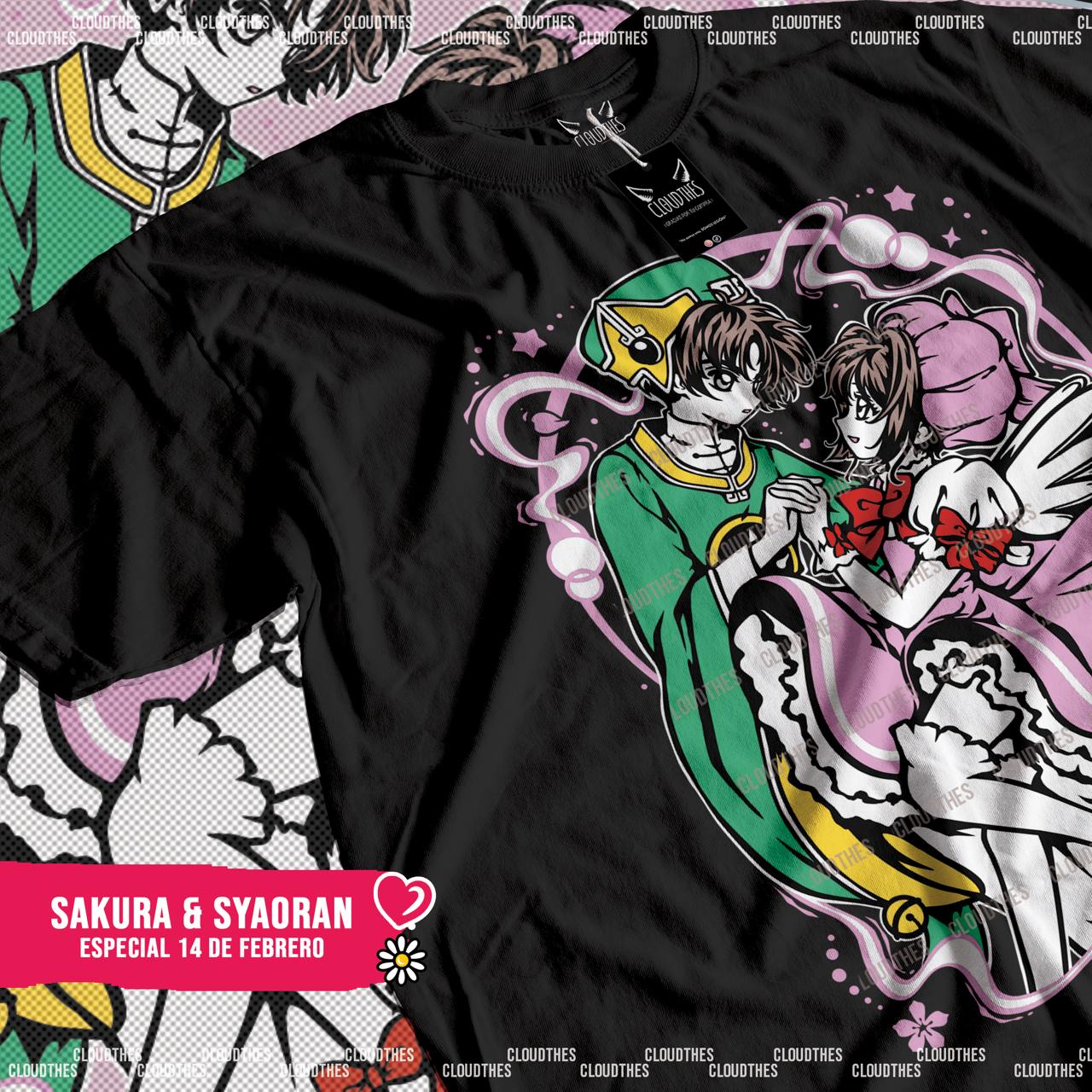 ☁️ SAKURA CARD CAPTOR | SAKURA x SYAORAN – ALGODÓN