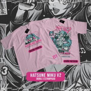 💥 HATSUNE MIKU V2 DOBLE ESTAMPADO - ALGODÓN