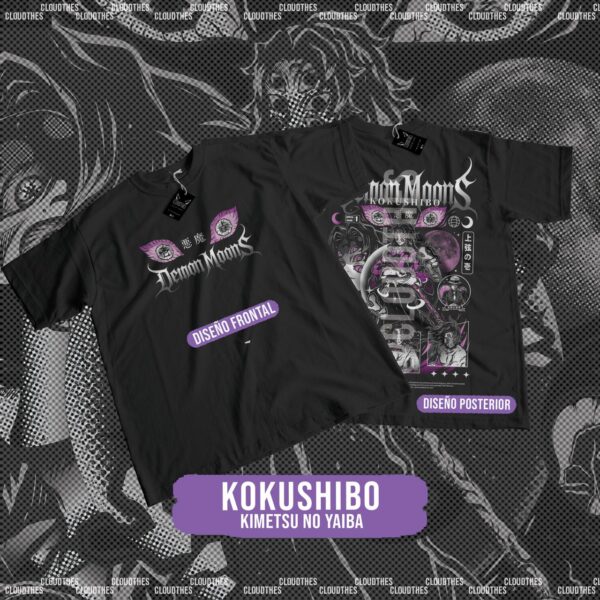 ☁️ DEMON SLAYER : KIMETSU NO YAIBA| COLECCION DEMON MOON DOBLE ESTAMPADO- ALGODÓN - Image 4