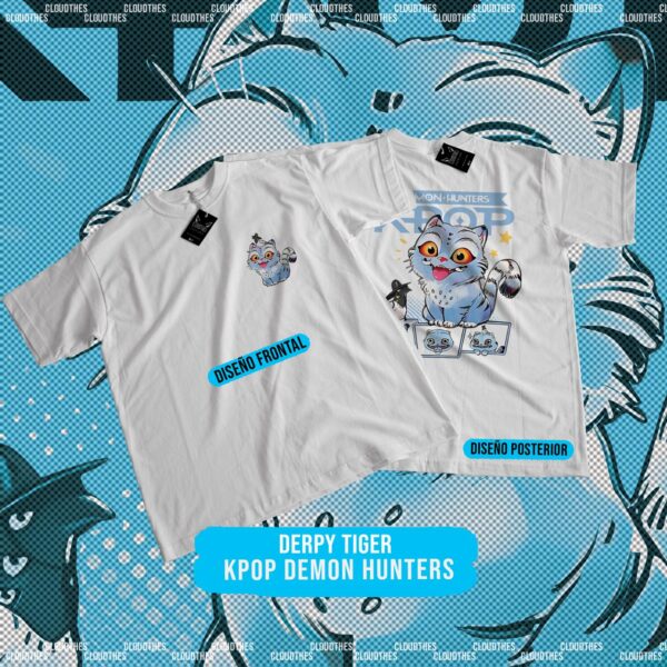 💥  K-POP DEMON HUNTERS | DERPY TIGER DOBLE ESTAMPADO - ALGODÓN - Image 2