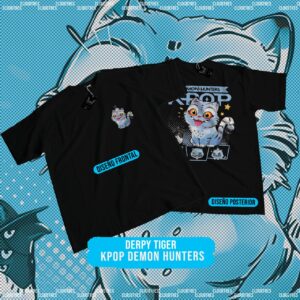💥  K-POP DEMON HUNTERS | DERPY TIGER DOBLE ESTAMPADO - ALGODÓN