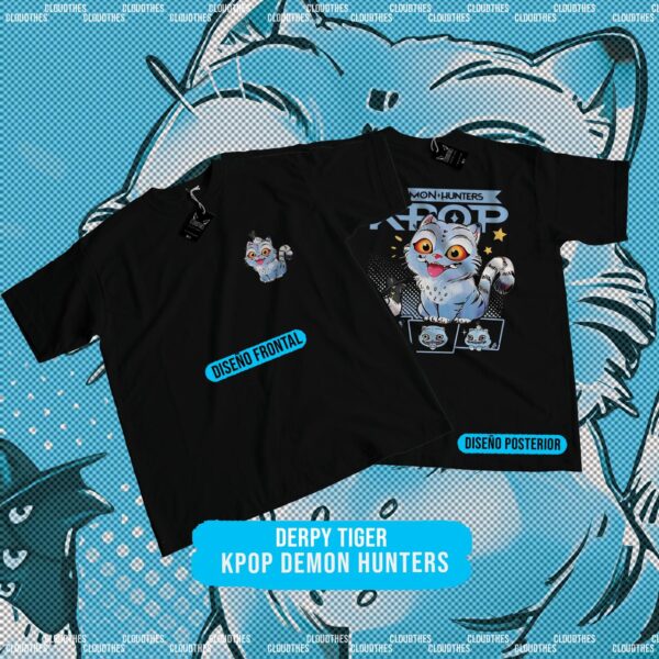 💥  K-POP DEMON HUNTERS | DERPY TIGER DOBLE ESTAMPADO - ALGODÓN