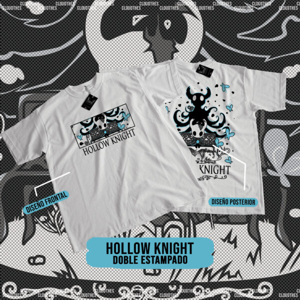 ☁️ HOLLOW KNIGHT | HOLLOW KNIGHT DOBLE ESTAMPADO  - ALGODÓN
