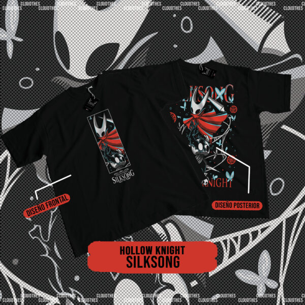 ☁️ HOLLOW KNIGHT | HOLLOW KNIGHT / SILKSONG DOBLE ESTAMPADO  - ALGODÓN