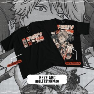 💥 CHAINSAWMAN | REZE ARC DOBLE ESTAMPADO  - ALGODÓN