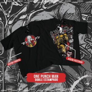 🔥 ONE PUNCH MAN DOBLE ESTAMPADO - ALGODÓN
