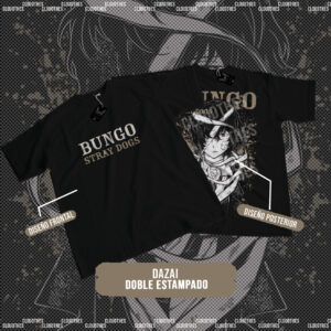 🔥 BUNGOU STRAY DOGS | DAZAI DOBLE ESTAMPADO - ALGODÓN