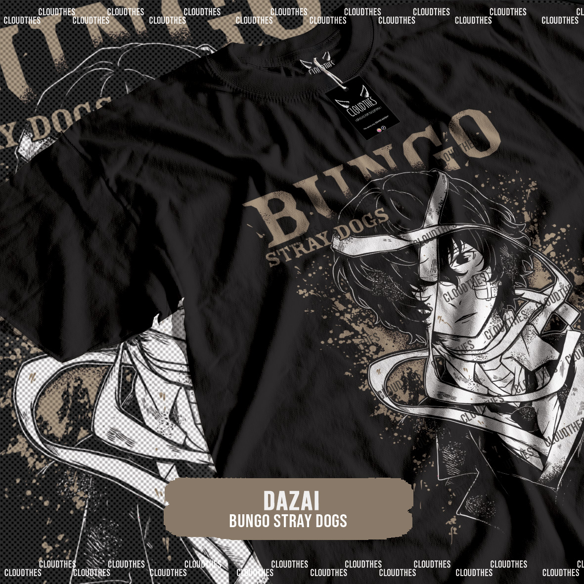 ☁️ BUNGO STRAY DOGS | DAZAI - ALGODÓN