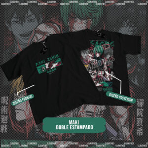 🔥 JUJUTSU KAISEN | MAKI DOBLE ESTAMPADO - ALGODÓN