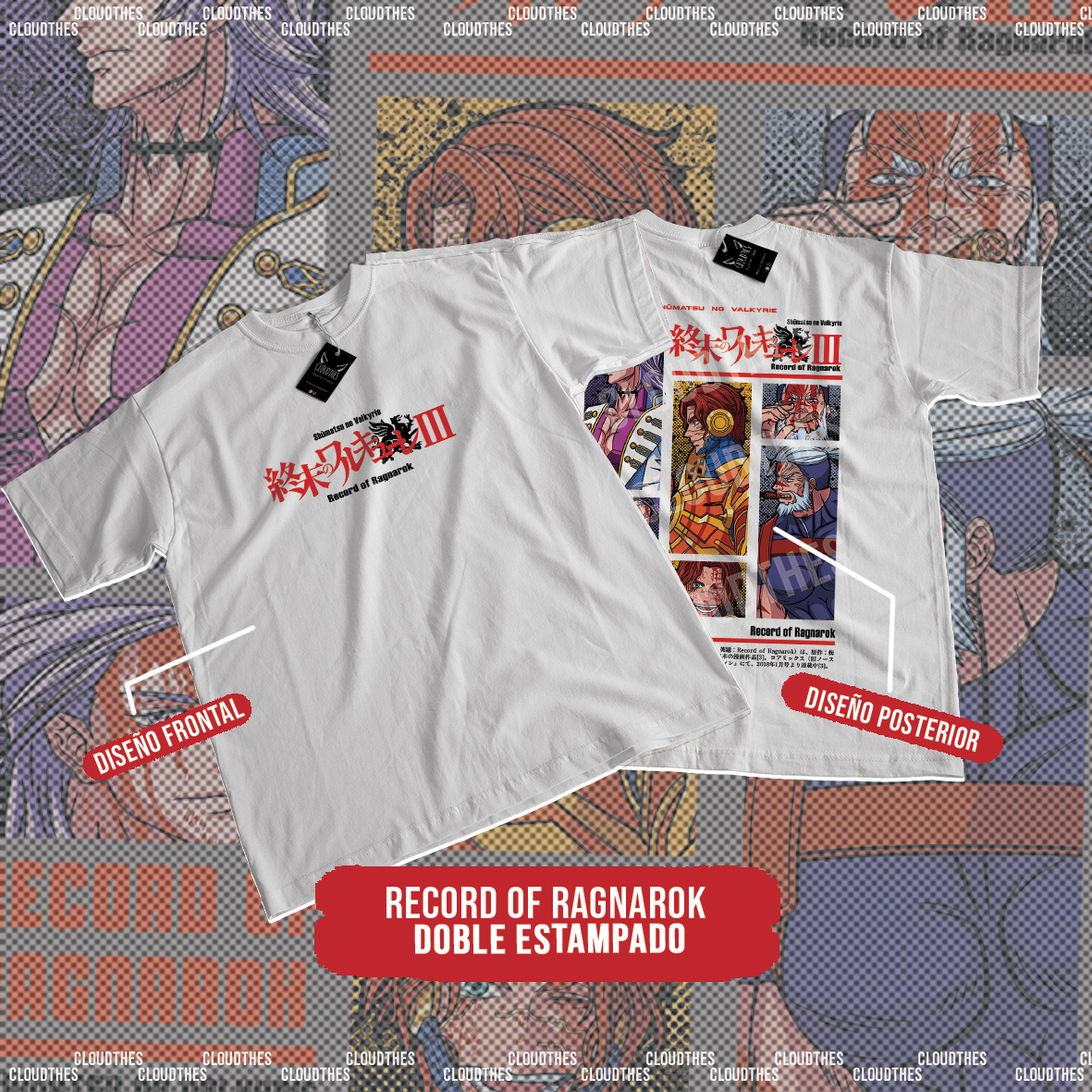 🔥 SHUUMATSU NO VALKYRIE | RECORD OF RAGNAROK DOBLE ESTAMPADO - ALGODÓN - Image 2