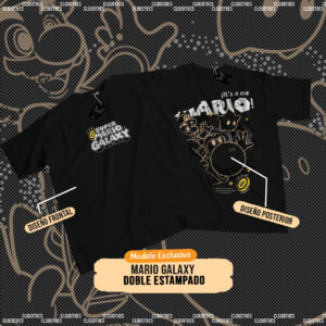 🔥 SUPER MARIO | MARIO GALAXY DOBLE ESTAMPADO - ALGODÓN