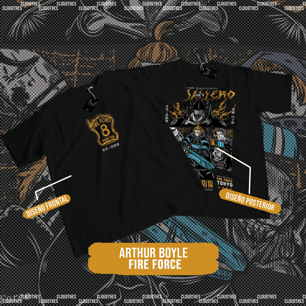 🔥 FIRE FORCE | ARTHUR BOYLE DOBLE ESTAMPADO - ALGODÓN