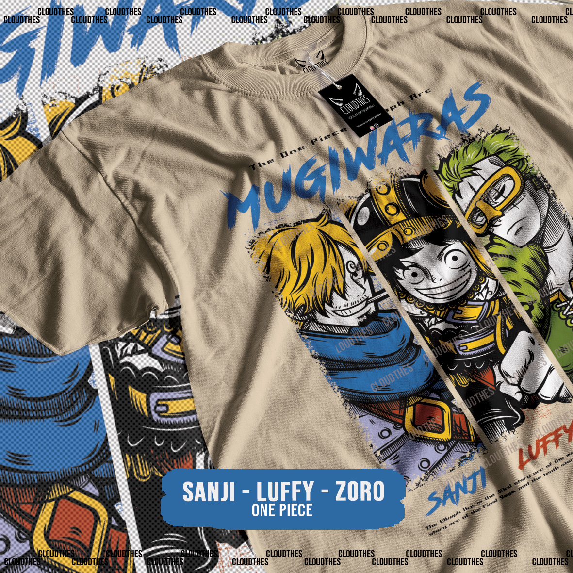 ☁️ ONE PIECE | SANJI - LUFFY - ZORO - ALGODÓN - Image 3