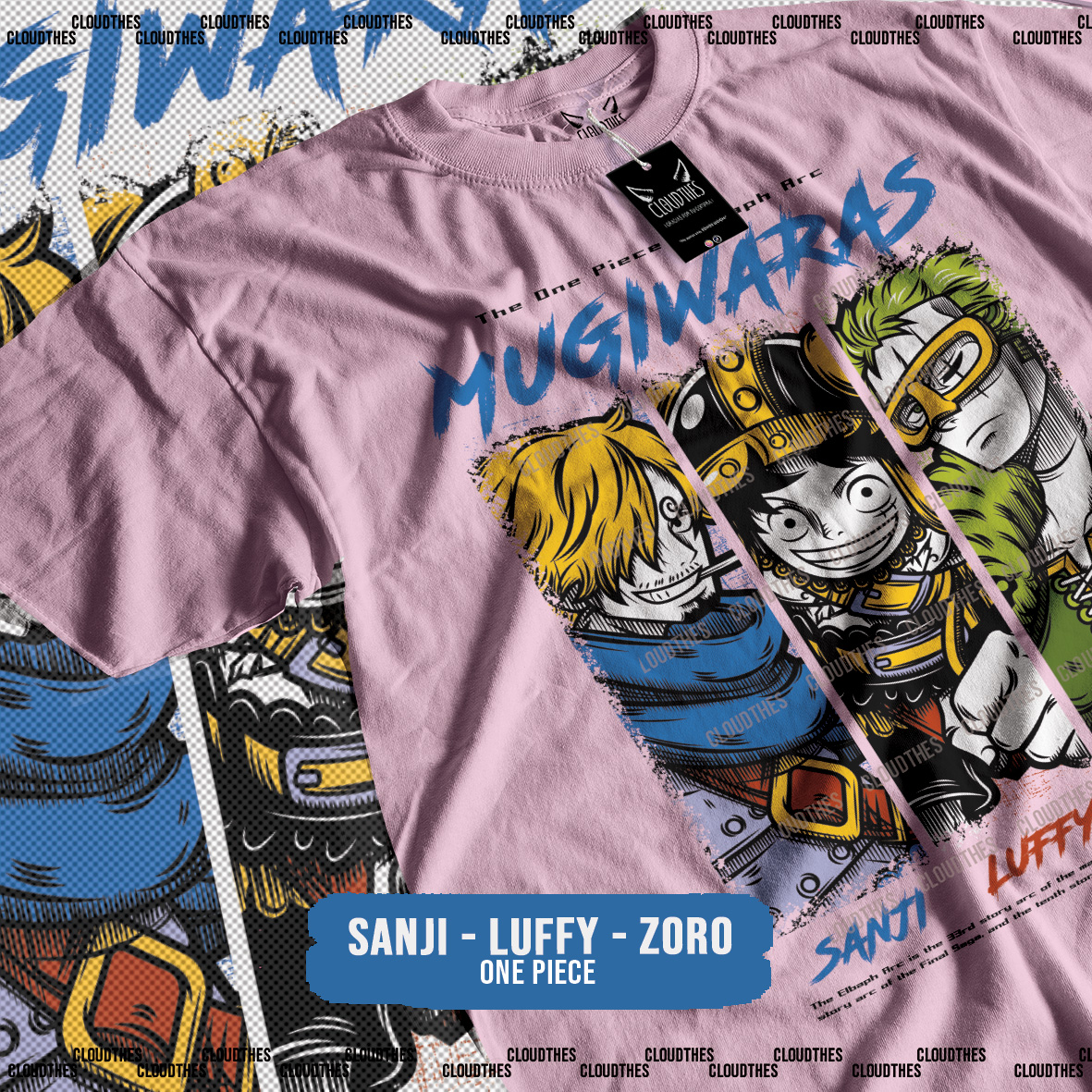 ☁️ ONE PIECE | SANJI - LUFFY - ZORO - ALGODÓN - Image 5