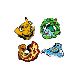 Pin Pokemon | Set 4 Pines  Pikachu - Bulbasaur - Charmander - Squirtle