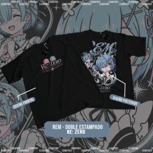🔥 RE:ZERO | REM DOBLE ESTAMPADO - ALGODÓN