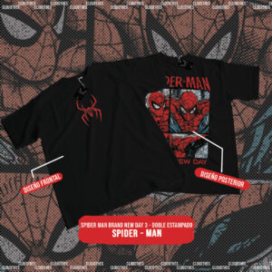 🔥 SPIDER-MAN | BRAND NEW DAY 3 DOBLE ESTAMPADO - ALGODÓN