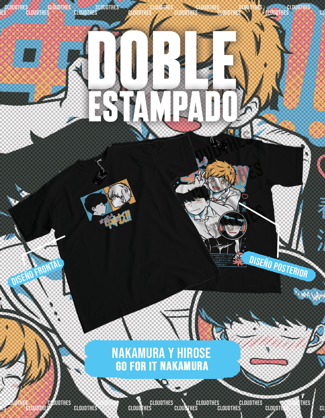 🔥 GO FOR IT! NAKAMURA-KUN | NAKAMURA x HIROSE DOBLE ESTAMPADO - ALGODÓN