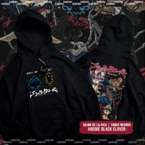 HOODIE BLACK CLOVER |  REINO DE LA PICA x TOROS NEGROS