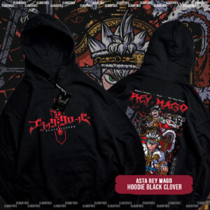 HOODIE BLACK CLOVER |  ASTA REY MAGO