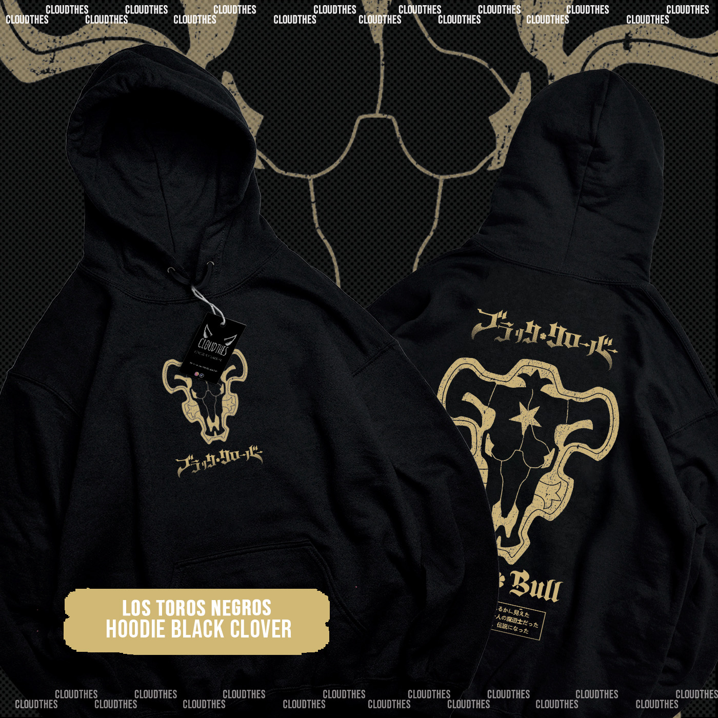 HOODIE BLACK CLOVER | LOS TOROS NEGROS